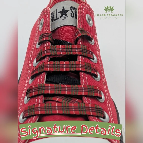 Converse Rebellion All Star Red Canvas Sneaker Women Sz 7 | Men Sz 5 Plaid Laces - Picture 7 of 17